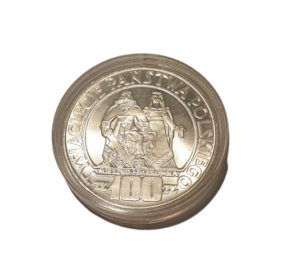 Srebrna moneta Mieszko i Dąbrówka 1966r