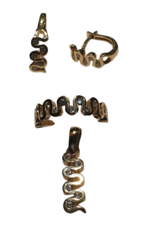 Pierścionek+kolczyki+wisior